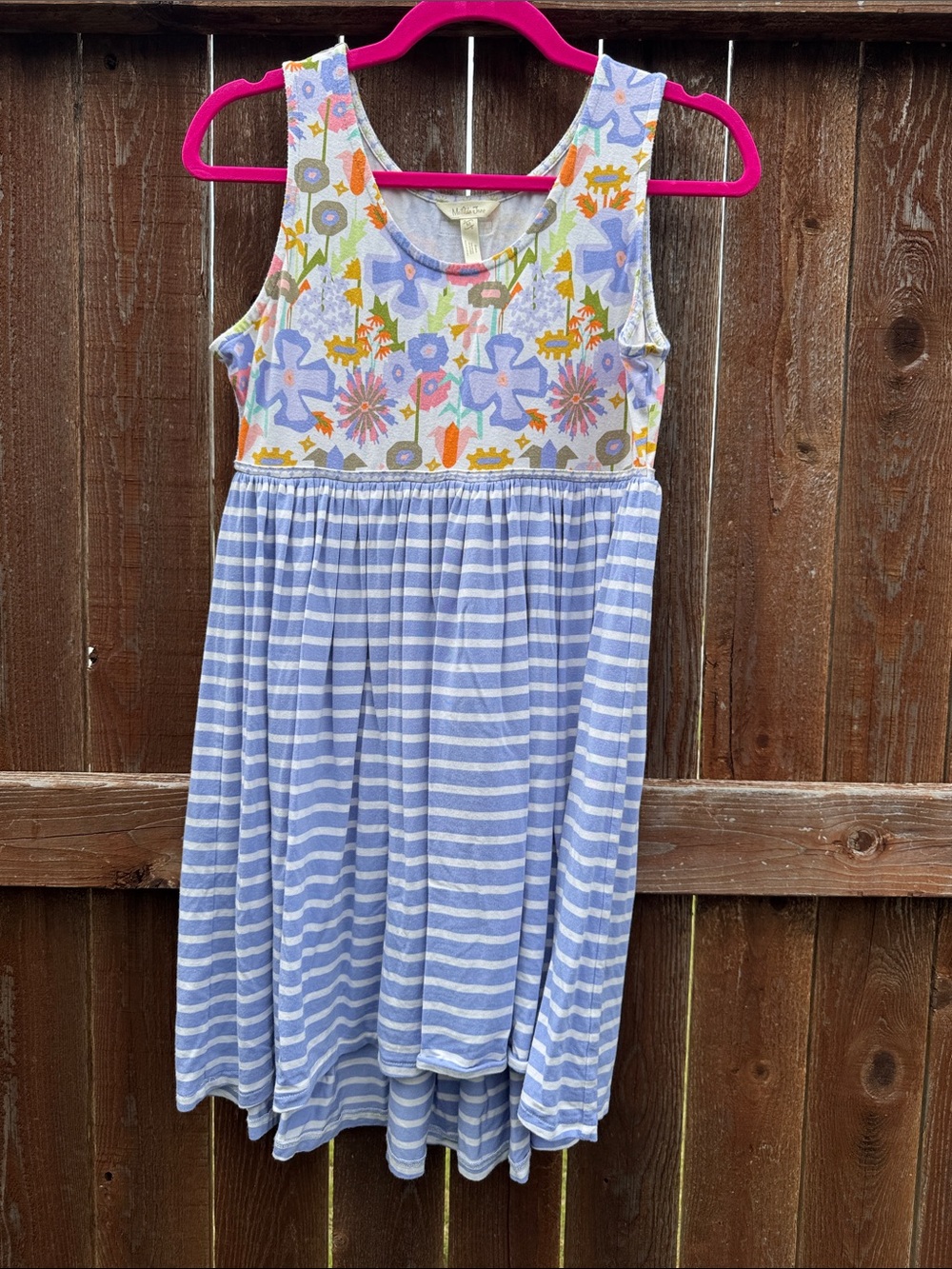 Matilda Jane Lavender Stripe Dress with Multicolor Floral Bodice